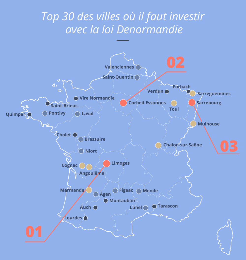 Top 30 des villes où il faut investir avec la loi Denormandie