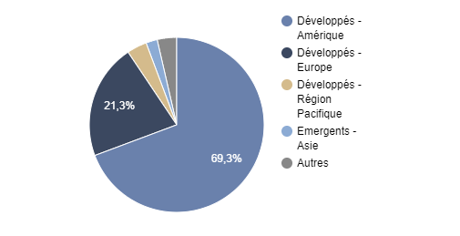 Répartition géographique THEMATICS META FUND