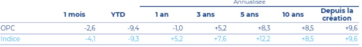 Performances (%) ECHIQUIER WORLD EQUITY GROWTH A